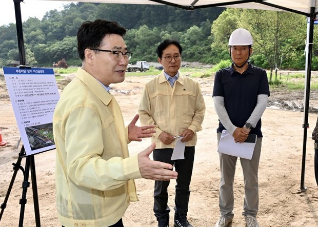 김원기 의정부시장, 부용터널 상부 파크골프장 조성사업 현장점검